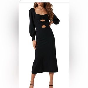 Astr the Label Cutout Long Sleeve Sweater Dress
